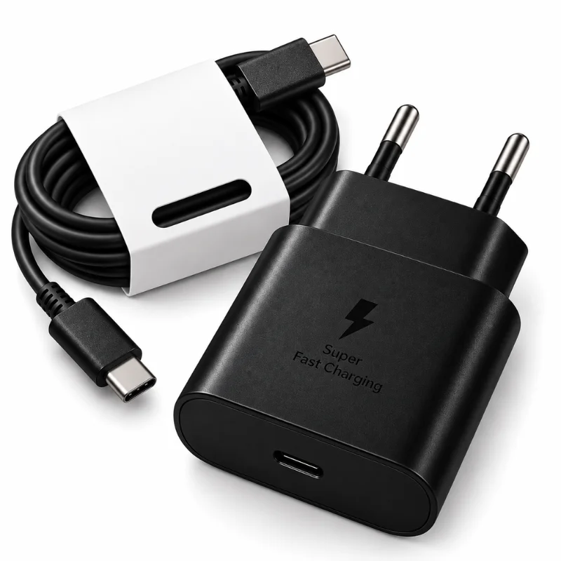 Imagem 3 de 5 do produto Kit Carregador Samsung   45w Super Fast Charging 2.0 Usb-c + Cabo Tipo C 5a | Carregamento Rápido Para Galaxy Cor Preto