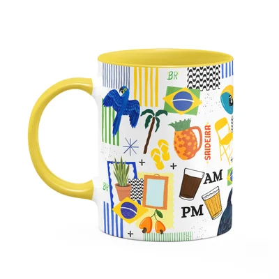 Caneca Brasil Brasilidades - Icons Moments - B-yellow