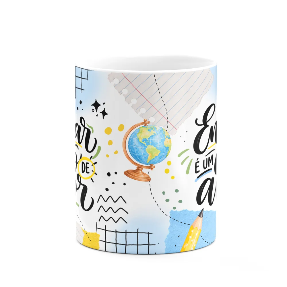 Imagem 4 de 5 do produto Caneca Professores - Ensinar É Um Ato De Amor - Prof M2