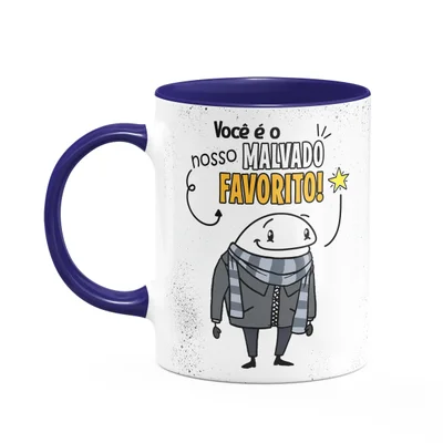 Caneca Flork - Você É O Nosso Malvado Favorito - B-navyblue