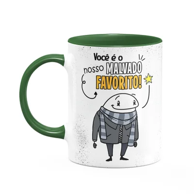 Caneca Flork - Você É O Nosso Malvado Favorito - B-darkgreen