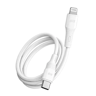 Cabo Usb Tipo C Lightning Silicone Pd 27w 3a 2m Branco Turbo