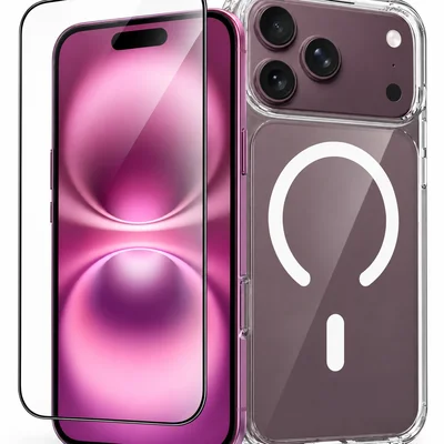 Capa Magnética Premium Magsafe + Película 3d De Vidro Para Iphone 18 Pro