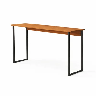 Mesa Escrivaninha Alika Preto/canela Mdf E Aço 110cm