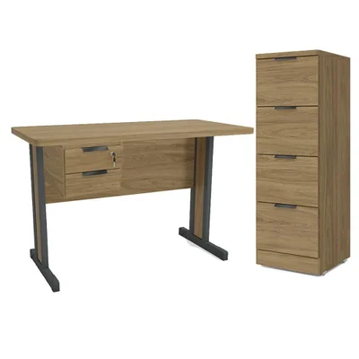 Conjunto Escritorio 3 Pecas 500401 Versatil Kappesberg Itapua