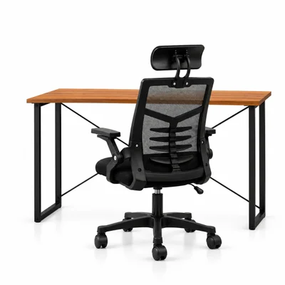 Conjunto De Escritório Mesa Dora E Cadeira Diretor Relax Preto