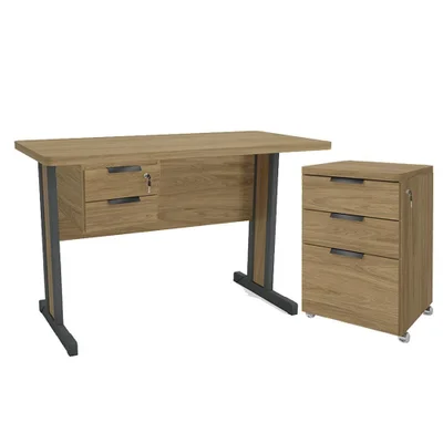 Conjunto Escritorio 3 Pecas Mdp 500301 Versatil Kappesberg Itapua