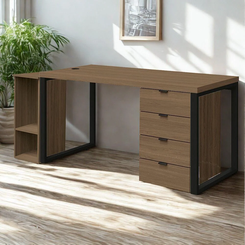 Imagem 4 de 5 do produto Conjunto Escritorio Industrial 3 Peças 150 Cm Frame Kappesberg Munique
