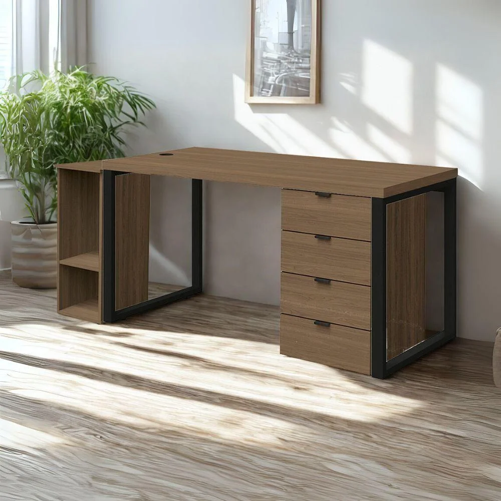 Imagem 5 de 5 do produto Conjunto Escritorio Industrial 3 Peças 150 Cm Frame Kappesberg Munique