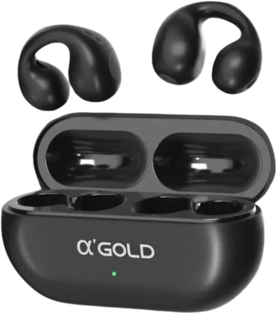 Fone Bluetooth Esportivo Condução Óssea Aberto Com Microfone E Case De Carga