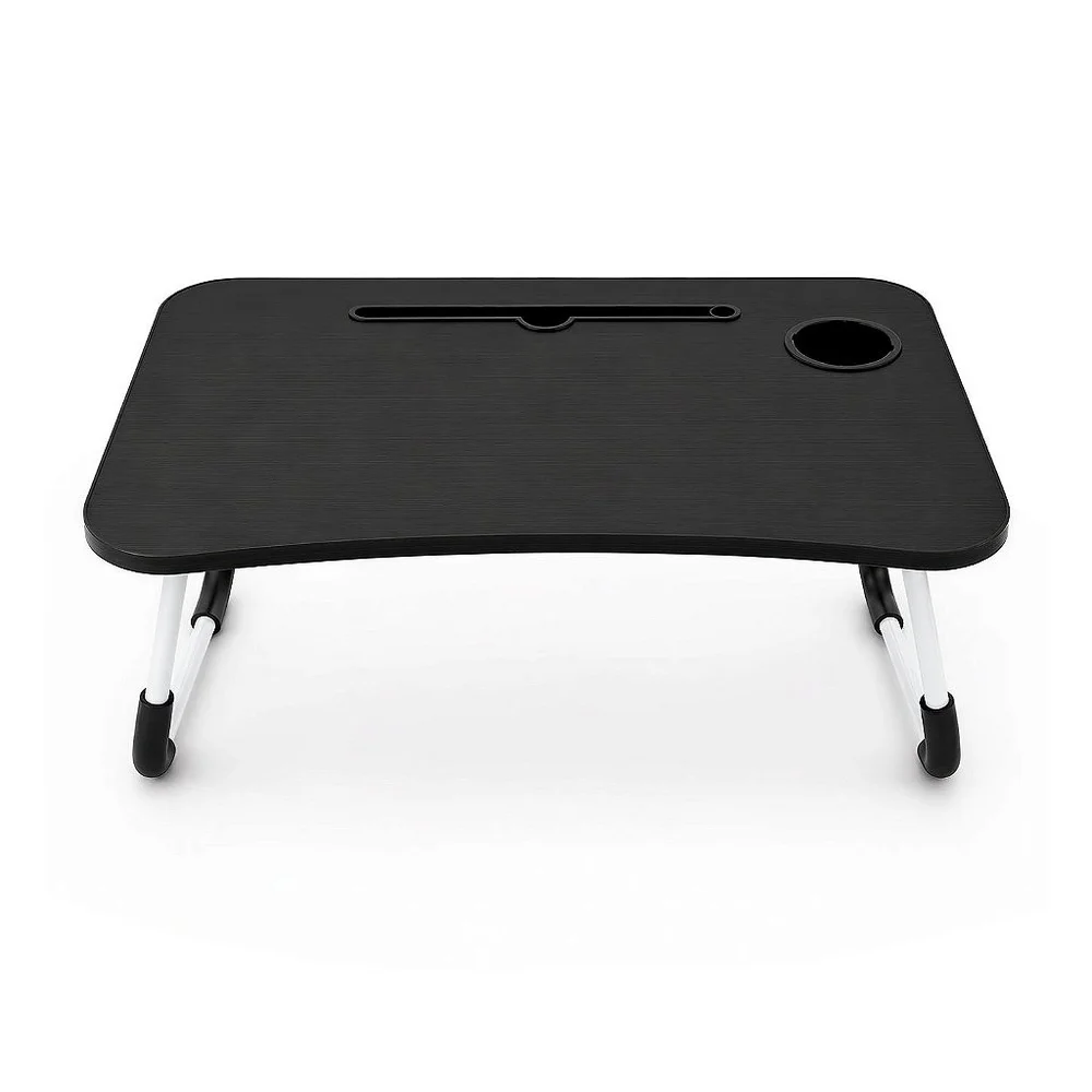 Mesa De Notebook Multiuso Armor Portátil Dobrável Preta Para E Com Porta - Tablet E Porta - Copos - Gshield