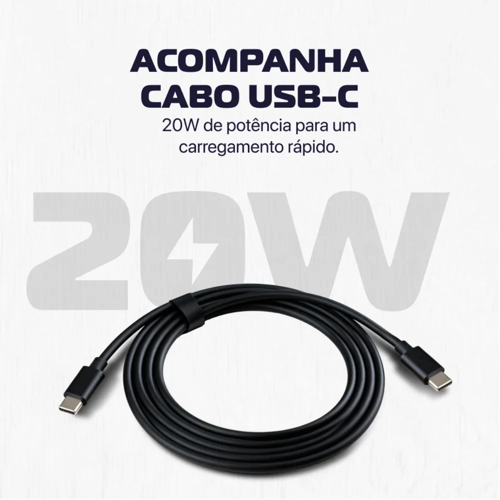 Imagem 2 de 5 do produto Power Bank Magnetico  Amet Cinza 10000mah 20w  Com Suporte