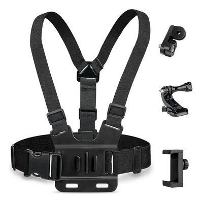 Suporte Peitoral Ajustável Para Celular E Câmera De Ação Esportivo