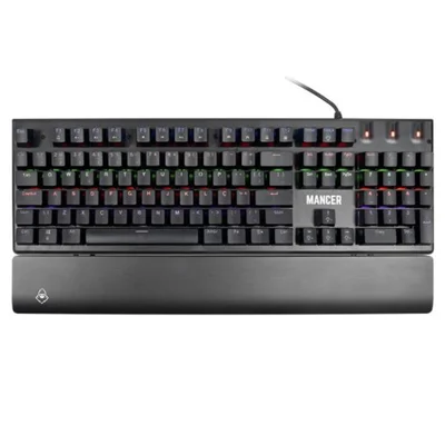 Teclado Gamer Mecânico Switch Vermelho Usb Mancer Tharix Preto