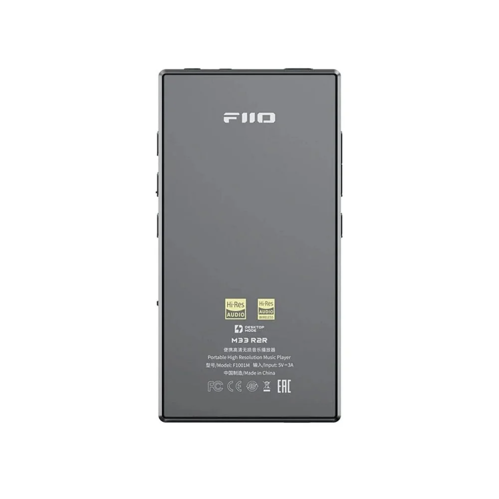 Imagem 4 de 5 do produto Media Player De Áudio Fiio M33 R2r Hi-res Android 13 128GB Bluetooth Wi-fi Dac 4.4mm Preto