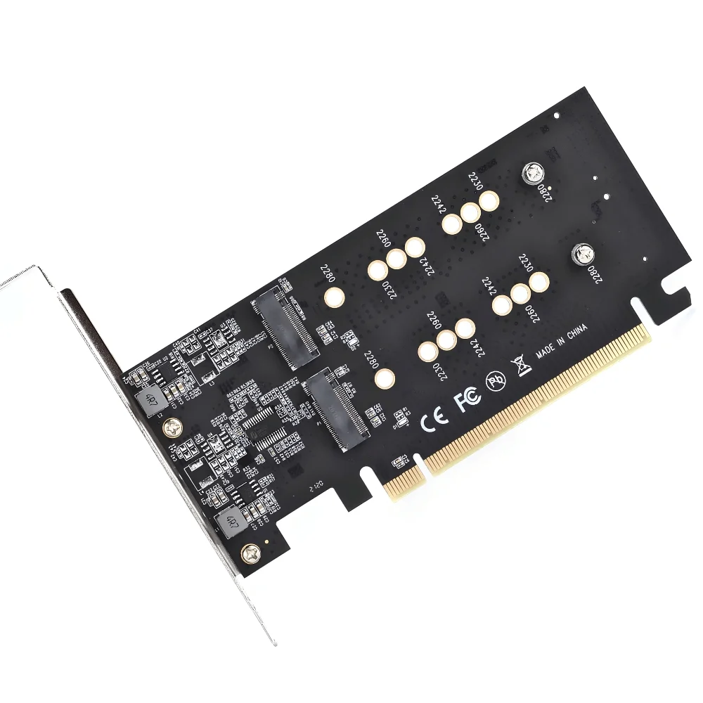 Placa Adaptador PCi-e Para 4 Portas Nvme PCi-e 5.0 4.0 3.0 16x 1506