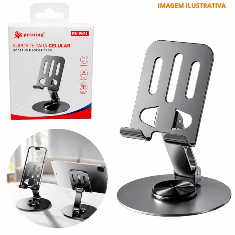 Imagem 3 de 4 do produto Suporte Universal Ajustavel Para Celular  Peining Pei-ph11