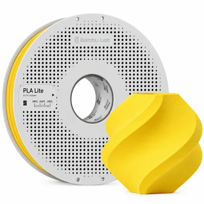 Filamento Pla Lite Bambu Lab Amarelo 1kg 1,75mm Com Carretel A1 A1 Mini P1 X1