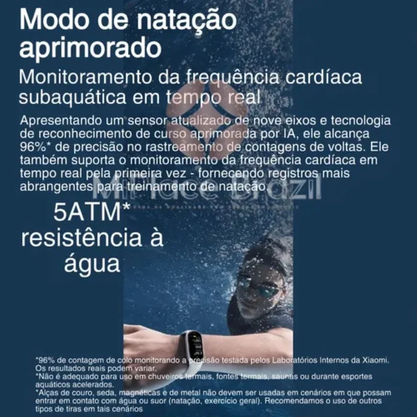 Imagem 2 de 5 do produto Pulseira Inteligente Xiaomi Smart Band 10 Branco Tela AmoLED 1.72" 60hz Bluetooth