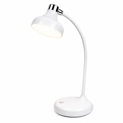 Luminária De Mesa LED Touch Recarregável Articulável Usb Escritório Leitura Estudo 3 Tons De Luz