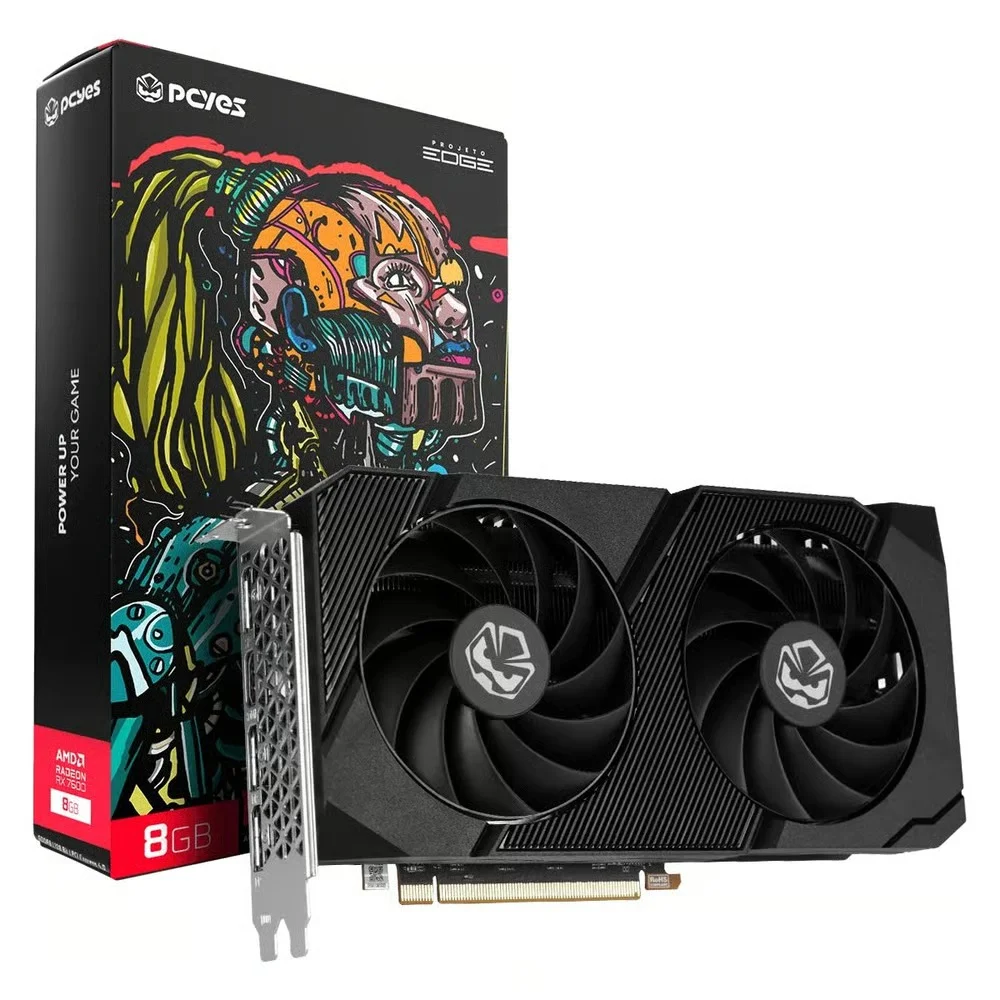 Placa De Video Amd Radeon Rx 7600 8GB Gddr6 128 Bits Projeto Edge Pvr760008GBpedfv02 - PCyes