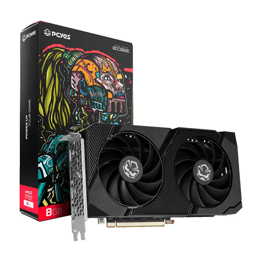 Placa De Video Amd Radeon Rx 7600 8GB Gddr6 128 Bits Projeto Edge Pvr760008GBpedfv02 - PCyes