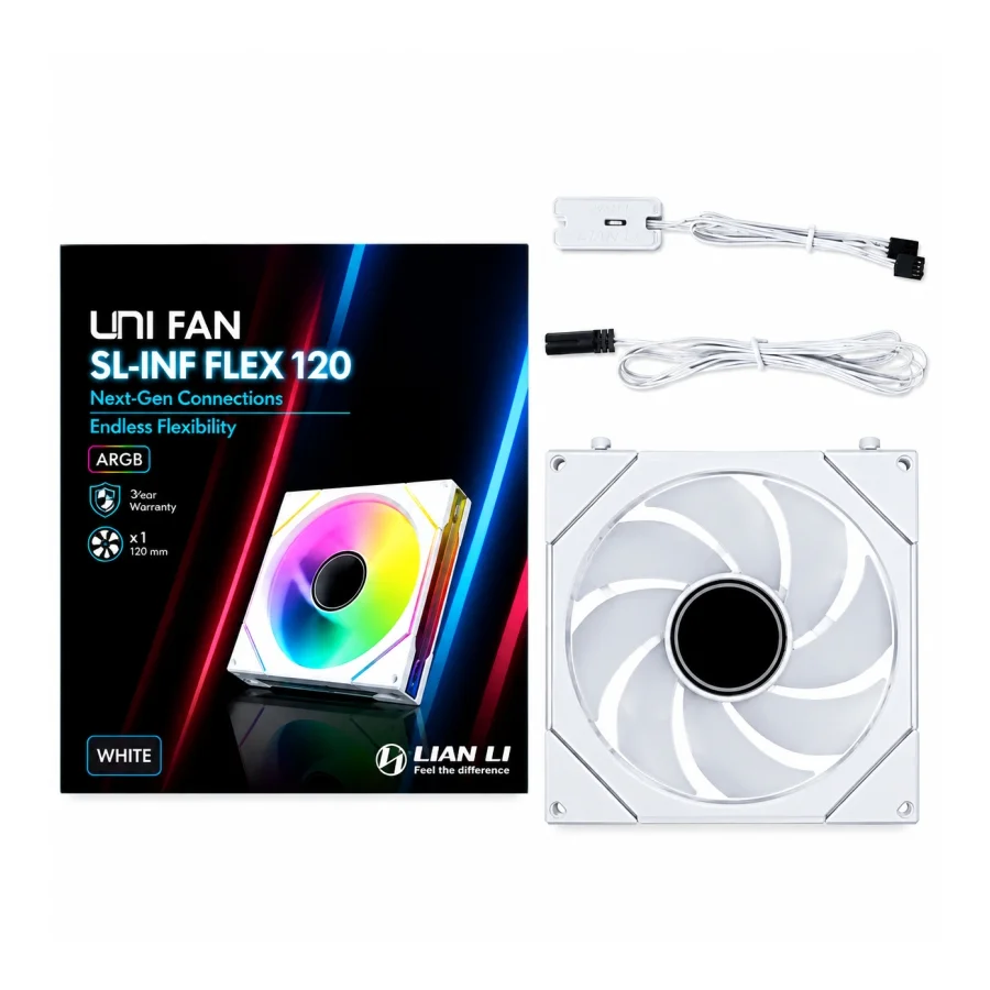 Fan 120mm Lian Li Uni Fan Slinf Flex ARGB White