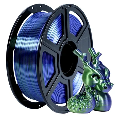 Filamento Pla Silk Dual Color Flashforge Para Impressora 3d Azul E Verde 1 Kg 1.75mm