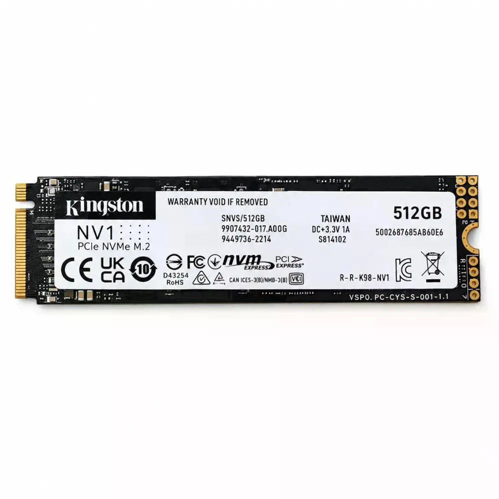 SSD Kingston Nv1, 512gb, Nvme, M.2, PCie, Snv3s/512g