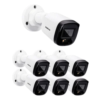 Kit 7 Câmera Multi Hd 2 Megapixels 20m Vhd 1220 B Full Color + Intelbras