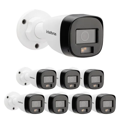 Kit 8 Câmera Multi Hd 1 Megapixel 20m Vhd 1120 B Full Color Intelbras