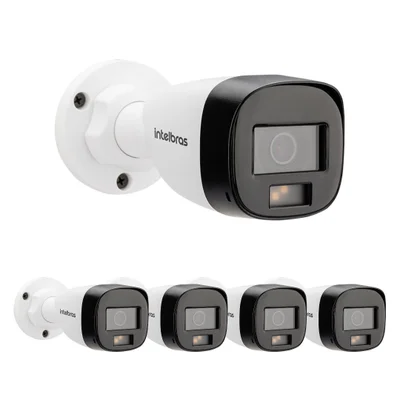 Kit 5 Câmera Multi Hd 1 Megapixel 20m Vhd 1120 B Full Color Intelbras