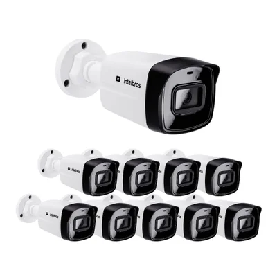 Kit 10 Câmeras Ip 2 Megapixels Full Hd 30m Poe Vipc 1230 B Intelbras