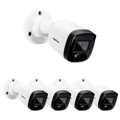 Kit 5 Câmera Multi Hd 2 Megapixels 20m Vhd 1220 B Full Color + Intelbras