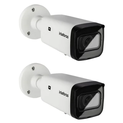 Kit 2 Câmera Ip 2 Megapixels 60m C/ Zoom Motorizado Poe Vip 3260 Z Ia Intelbras