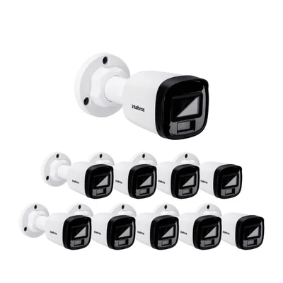 Kit 10 Câmeras Hdcvi 5 Megapixels 30m Vhd 3530 B Full Color + Intelbras