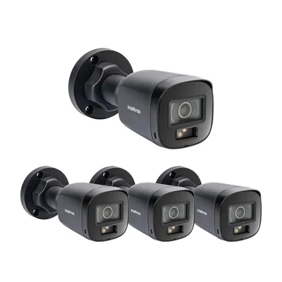 Kit 4 Câmeras Multi Hd 2 Megapixels 20m Vhd 1220 B Full Color + Black Intelbras