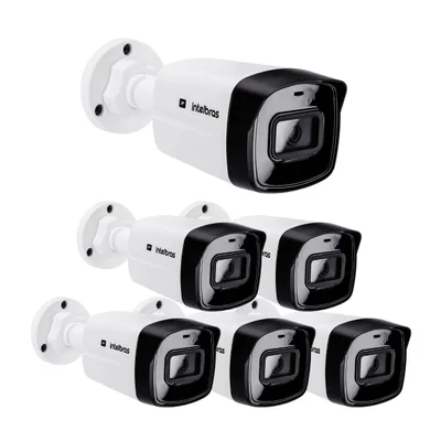Kit 6 Câmeras Ip 2 Megapixels Full Hd 30m Poe Vipc 1230 B Intelbras