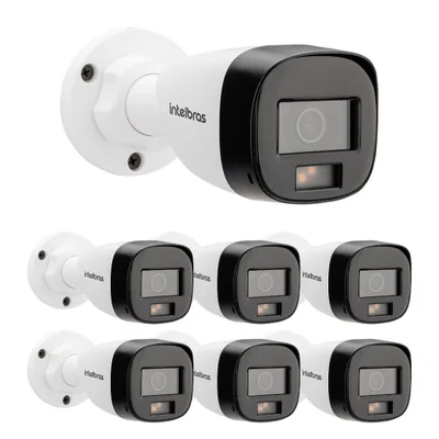 Kit 7 Câmera Multi Hd 1 Megapixel 20m Vhd 1120 B Full Color Intelbras