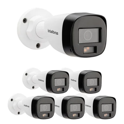 Kit 6 Câmera Multi Hd 1 Megapixel 20m Vhd 1120 B Full Color Intelbras