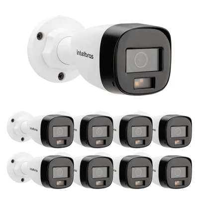 Kit 9 Câmera Multi Hd 1 Megapixel 20m Vhd 1120 B Full Color Intelbras