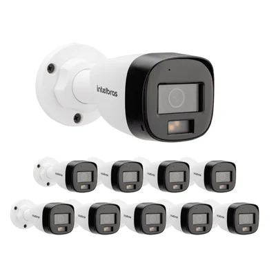 Kit 10 Câmeras Multi Hd 2 Megapixels 20m Vhd 3220 B Full Color + Intelbras