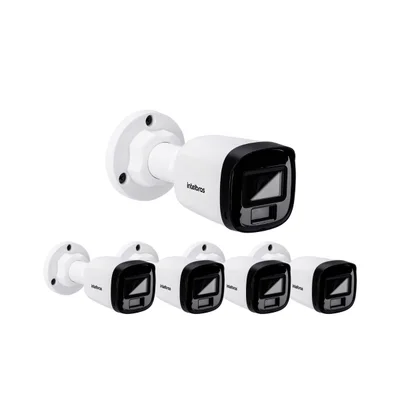 Kit 5 Câmeras Hdcvi 5 Megapixels 30m Vhd 3530 B Full Color + Intelbras