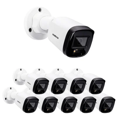 Kit 10 Câmera Multi Hd 2 Megapixels 20m Vhd 1220 B Full Color + Intelbras