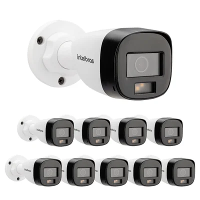 Kit 10 Câmera Multi Hd 1 Megapixel 20m Vhd 1120 B Full Color Intelbras