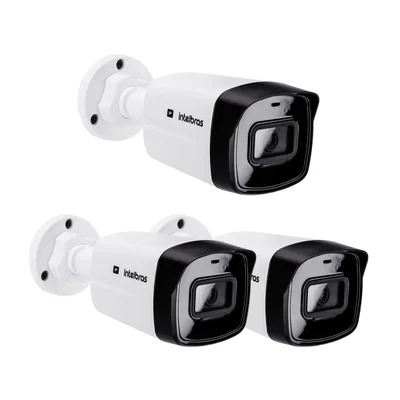 Kit 3 Câmeras Ip 2 Megapixels Full Hd 30m Poe Vipc 1230 B Intelbras
