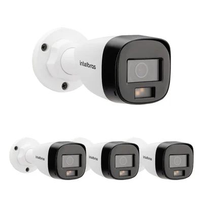 Kit 4 Câmera Multi Hd 1 Megapixel 20m Vhd 1120 B Full Color Intelbras