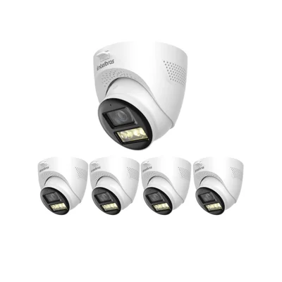 Kit 5 Câmeras Multi Hd 2 Megapixels 40m Microfone E Áudio Bidirecional Vhd 3240 D Dual Audio Fc + Intelbras