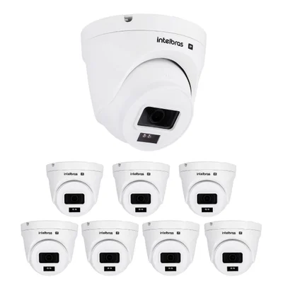 Kit 8 Câmeras Ip 2 Megapixels Full Hd 30m Poe Vipc 1230 D G2 Intelbras