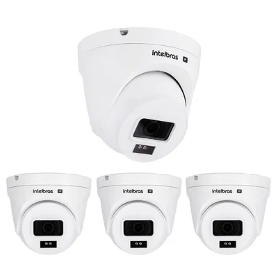 Kit 4 Câmeras Ip 2 Megapixels Full Hd 30m Poe Vipc 1230 D G2 Intelbras